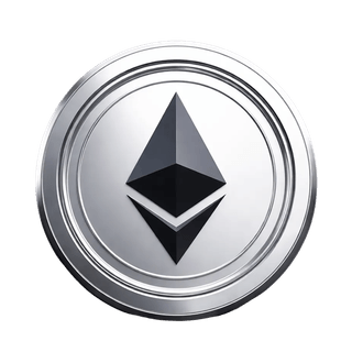 Ethereum (ETH) coin as a floating graphic element