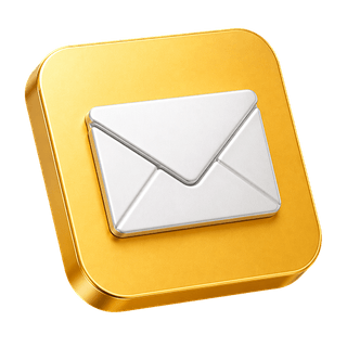 Decorative 3D envelope icon featured on the contact us page